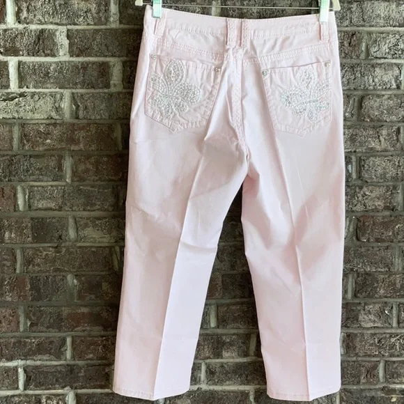 Ethyl jeans two capri size 8 colors pale pink and orange - Picture 9 of 12